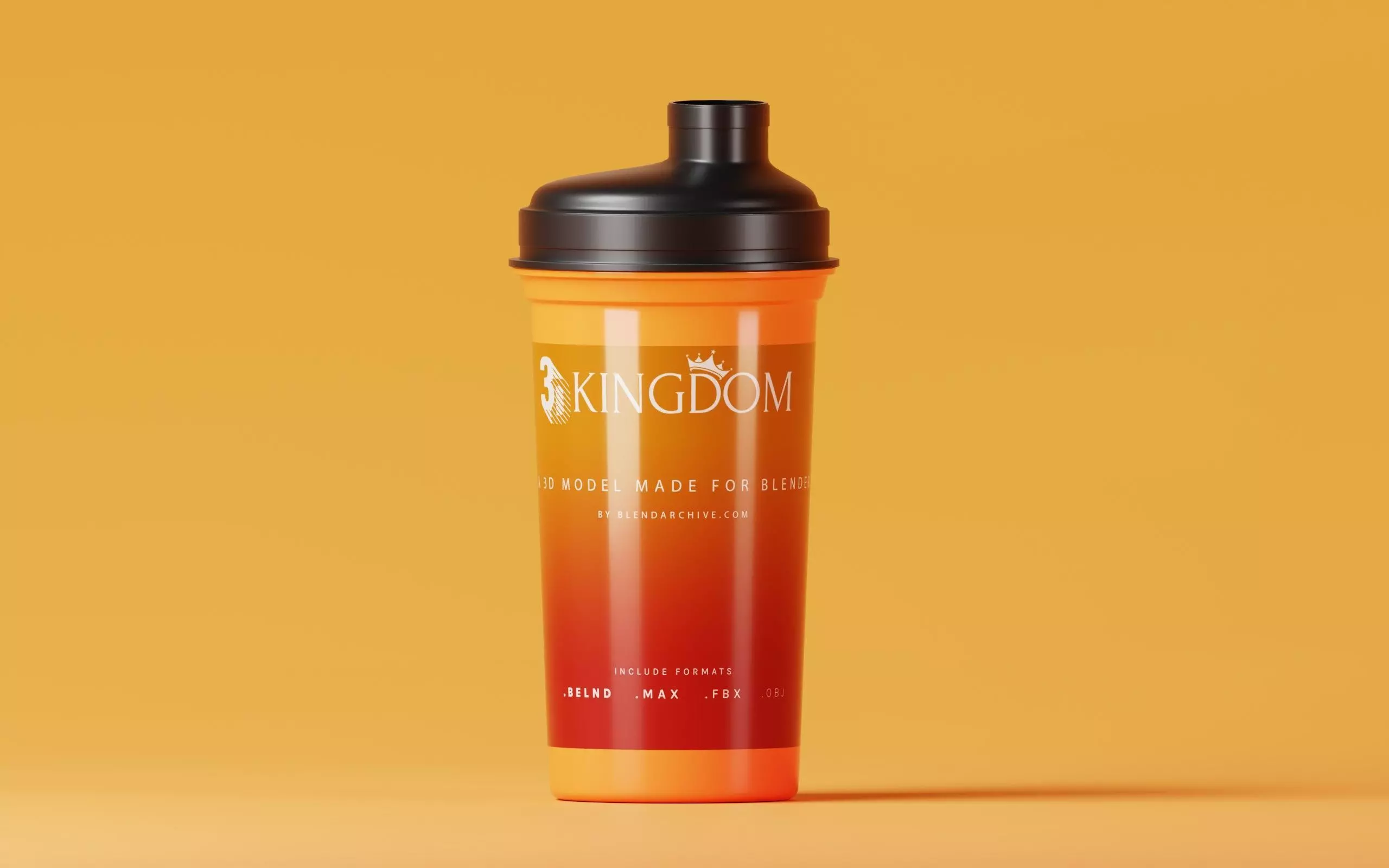 Protein Shaker Low-poly 3D model