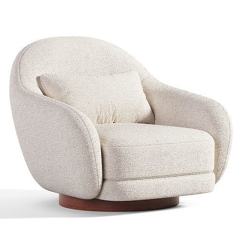  Fauteuil Bozzolo Armchair Low-poly 3D model