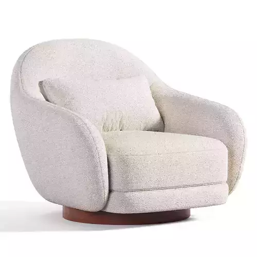  Fauteuil Bozzolo Armchair Low-poly 3D model