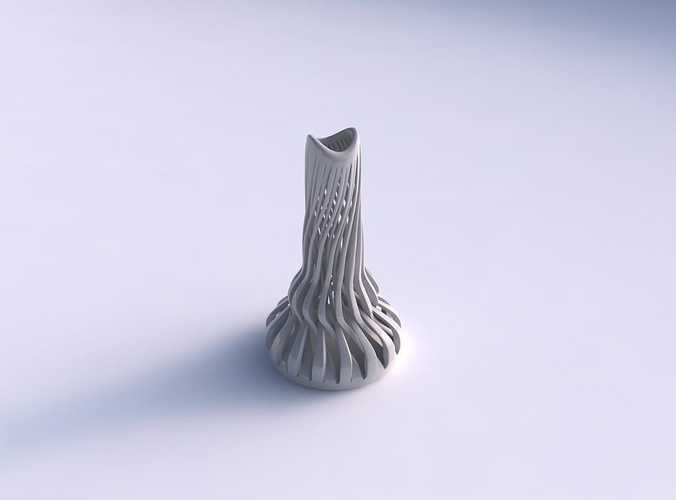 Vase taper twisted with muscle structure streched top