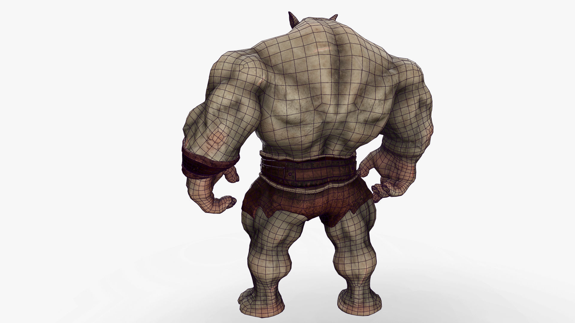 Heavy Warrior Rhino Low-poly 3D model_15