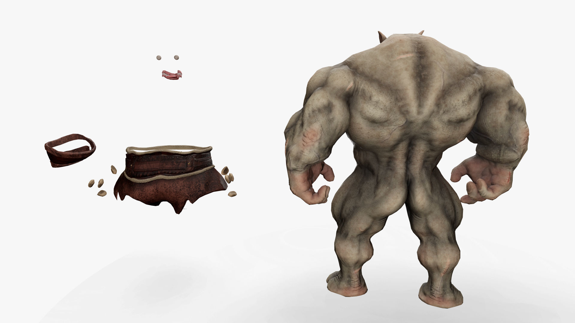 Heavy Warrior Rhino Low-poly 3D model_17