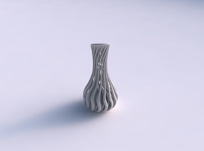 Vase taper wavy with beveled muscle structure eccentric