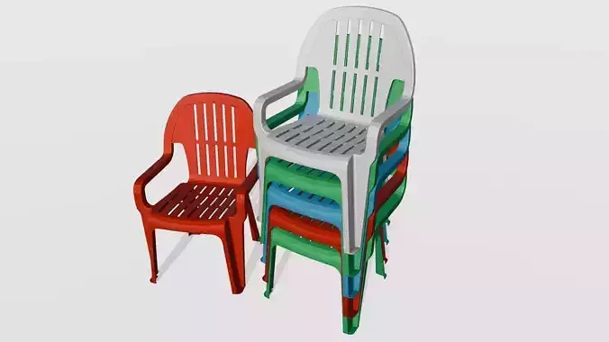 Chair Set 3D Model 