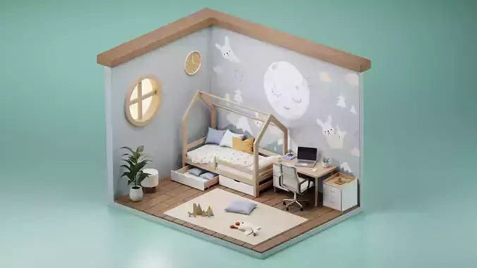 Bedroom isometric