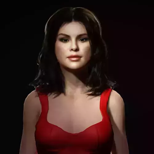 Selena Gomez Character  Low-poly 3D model