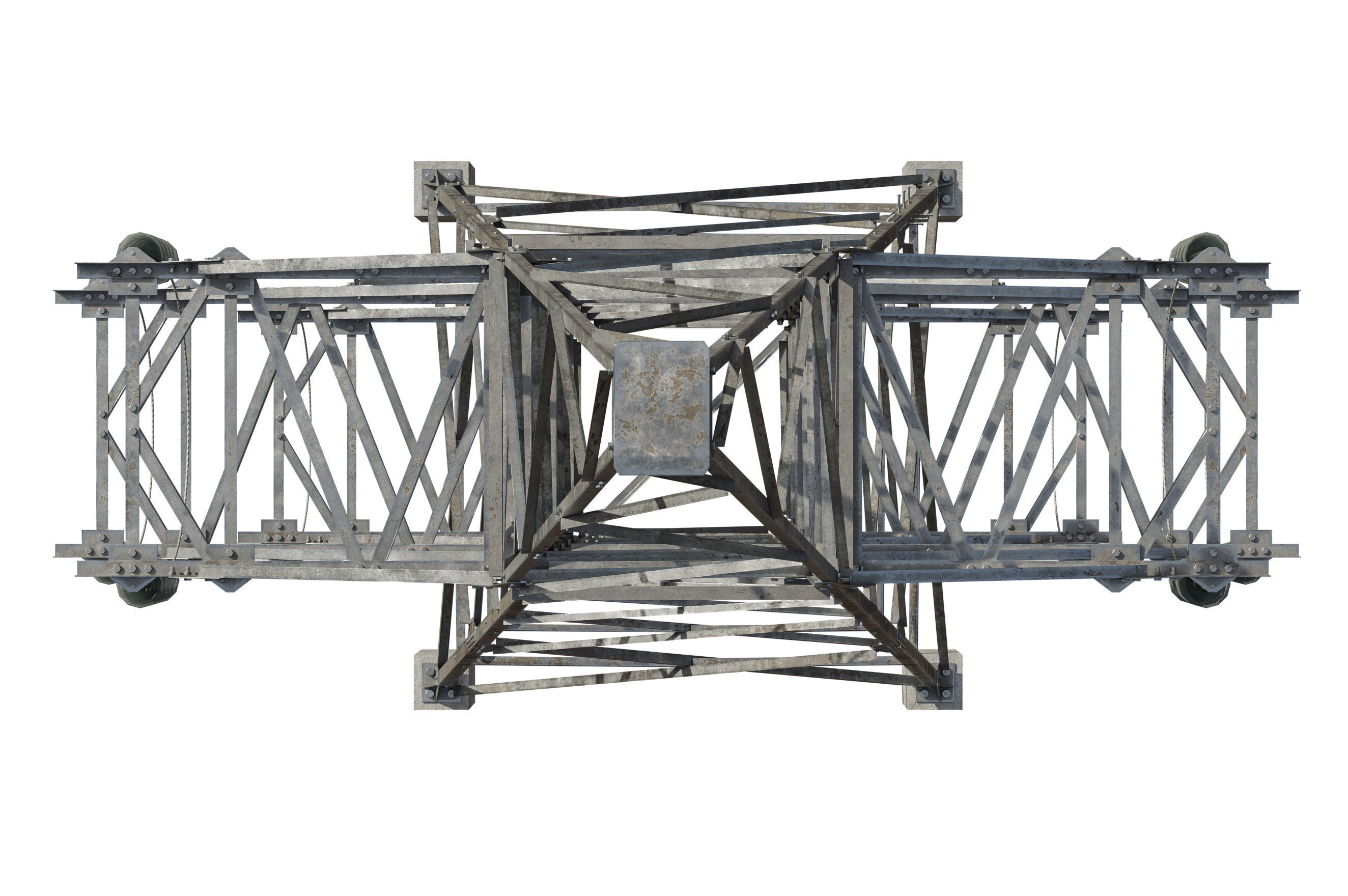 Power lines LEP-U35 Low-poly 3D model_5