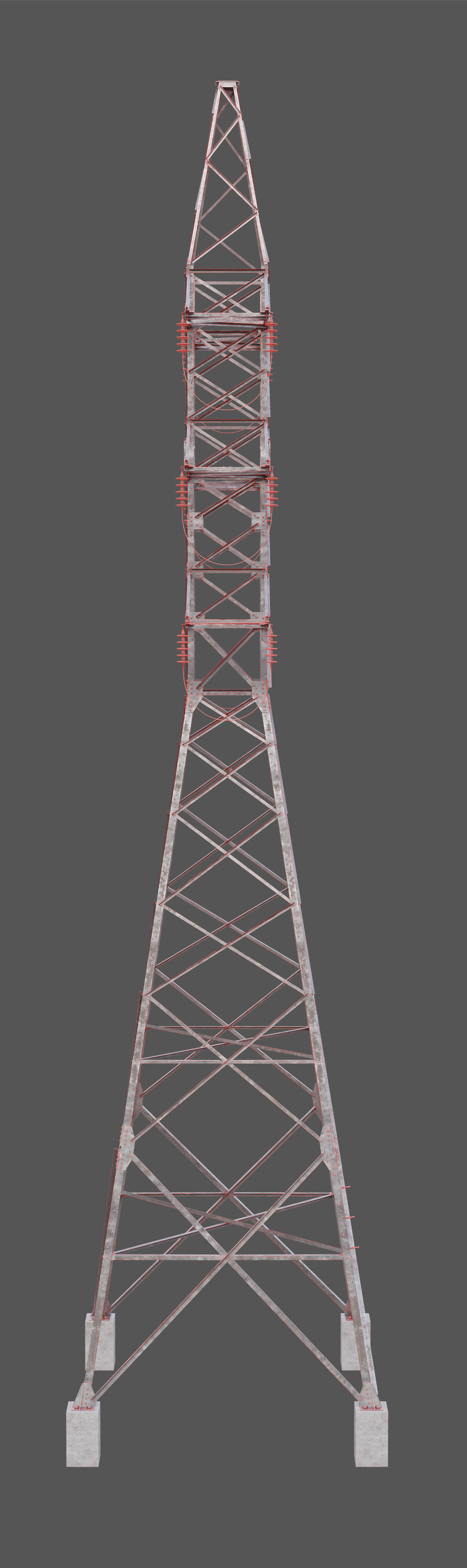 Power lines LEP-U35 Low-poly 3D model_8