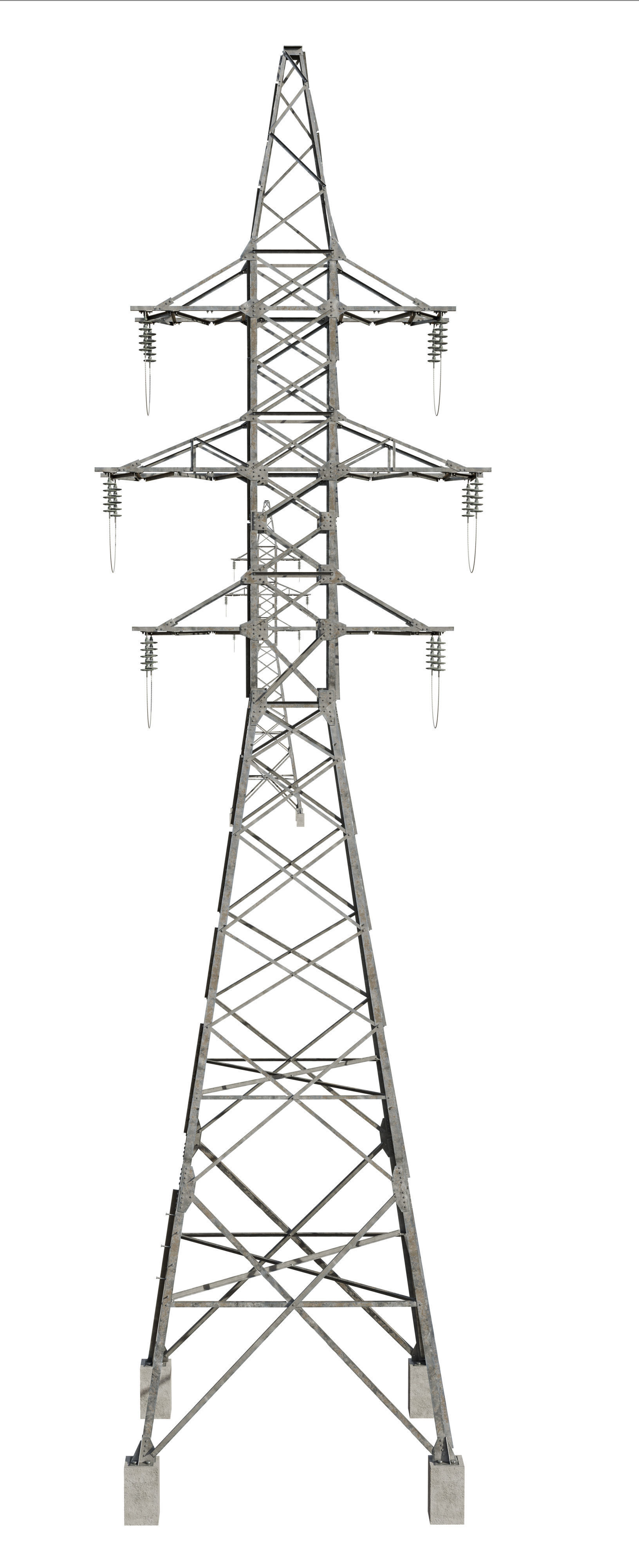 Power lines LEP-U35 Low-poly 3D model_3