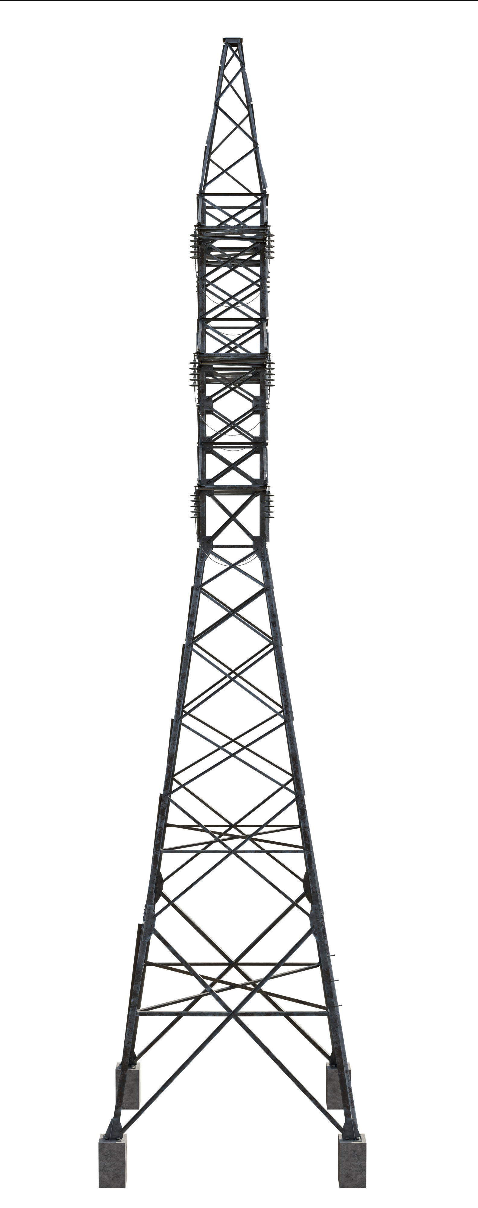 Power lines LEP-U35 Low-poly 3D model_2