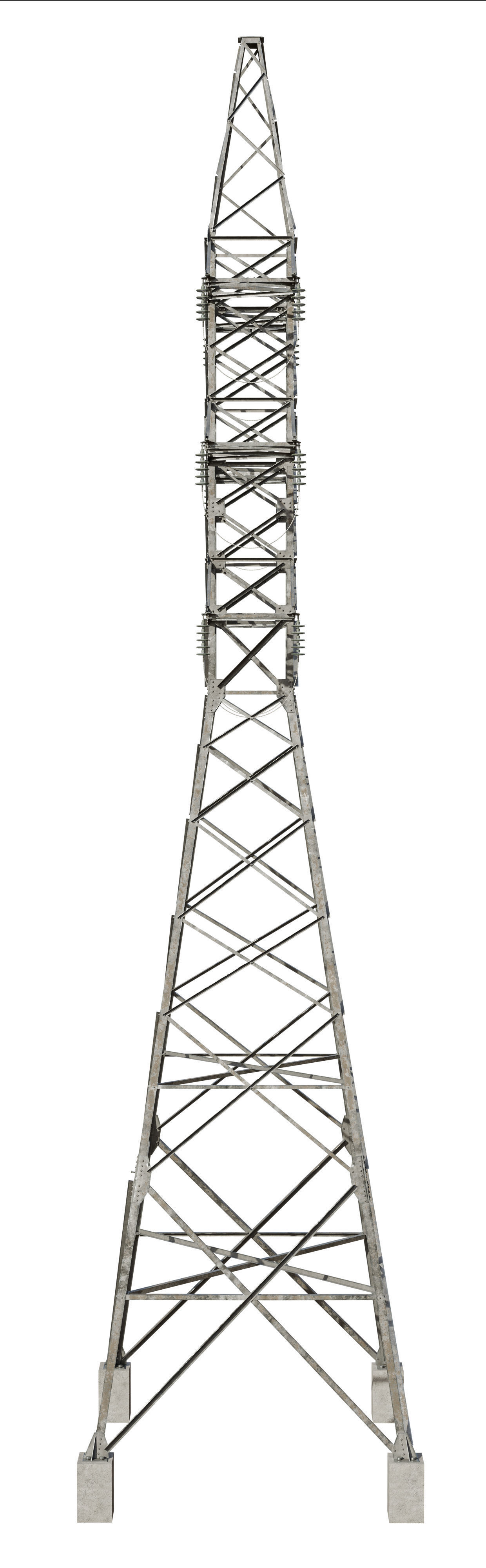 Power lines LEP-U35 Low-poly 3D model_6