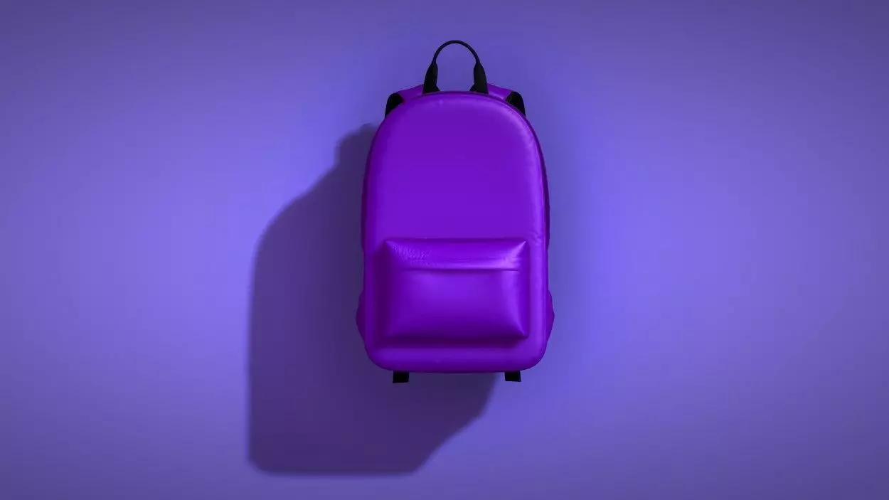 SchoolBag  Low-poly 3D model_0