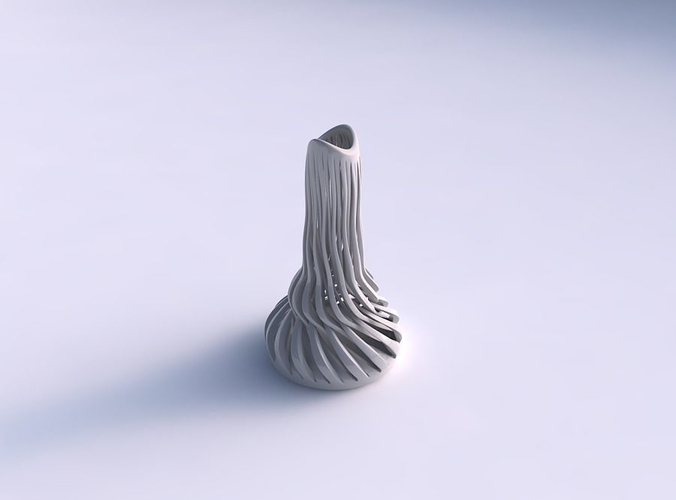 Vase taper twisted with muscle structure twisted and streched... 3D print model