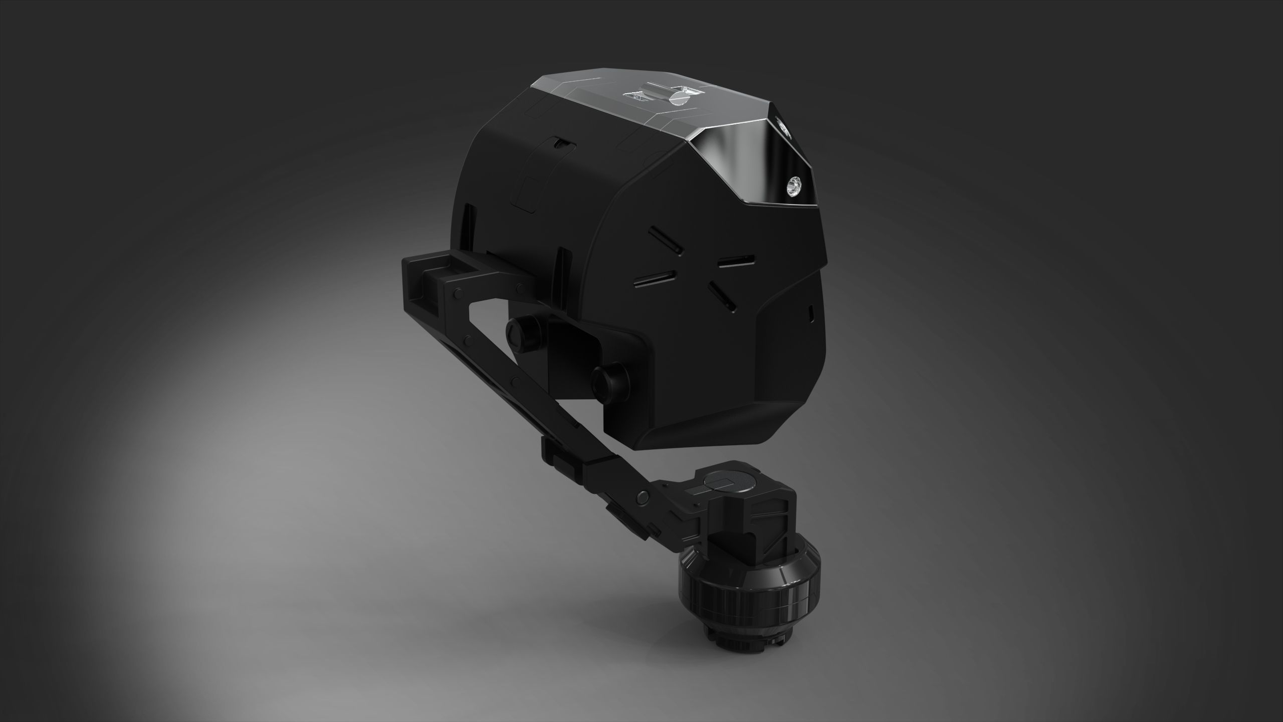 Robot head industry 3D model_7