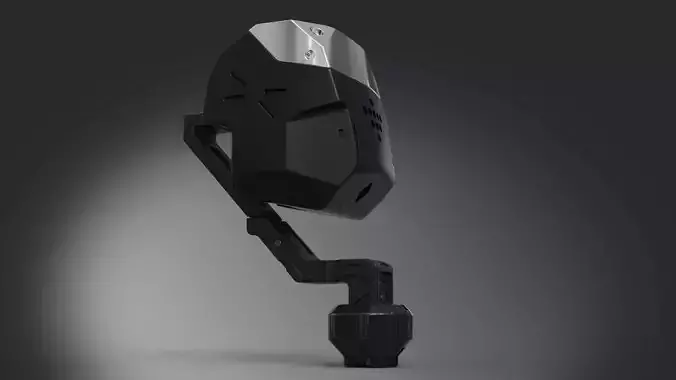 Robot head industry 3D model