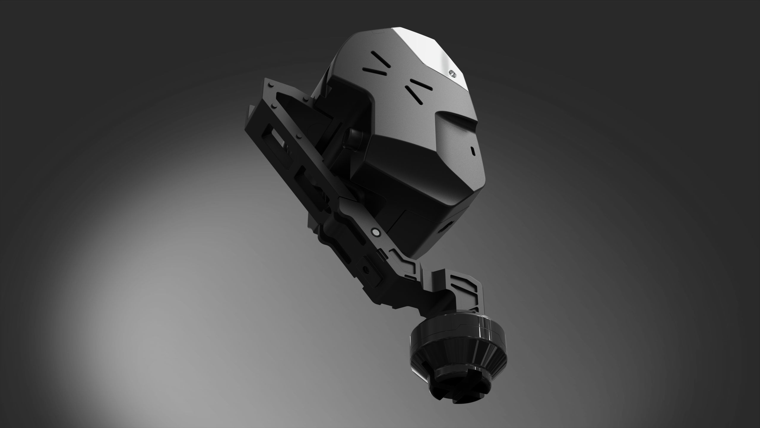 Robot head industry 3D model_3