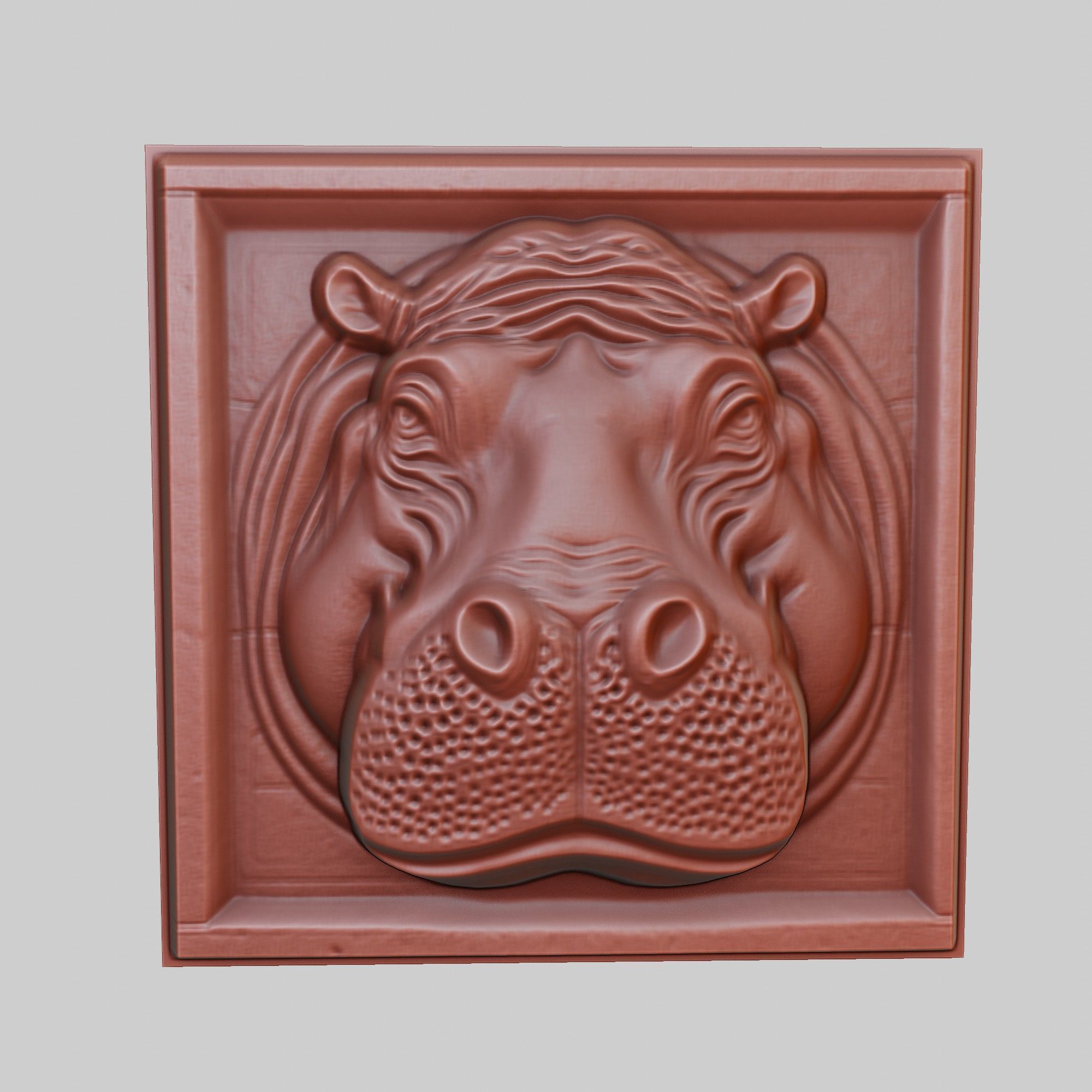 Hippopotamus Animal 3D print model_2