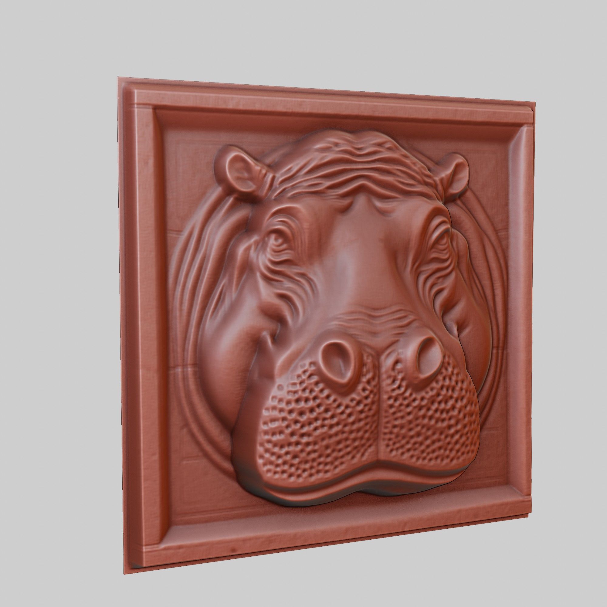 Hippopotamus Animal 3D print model_3