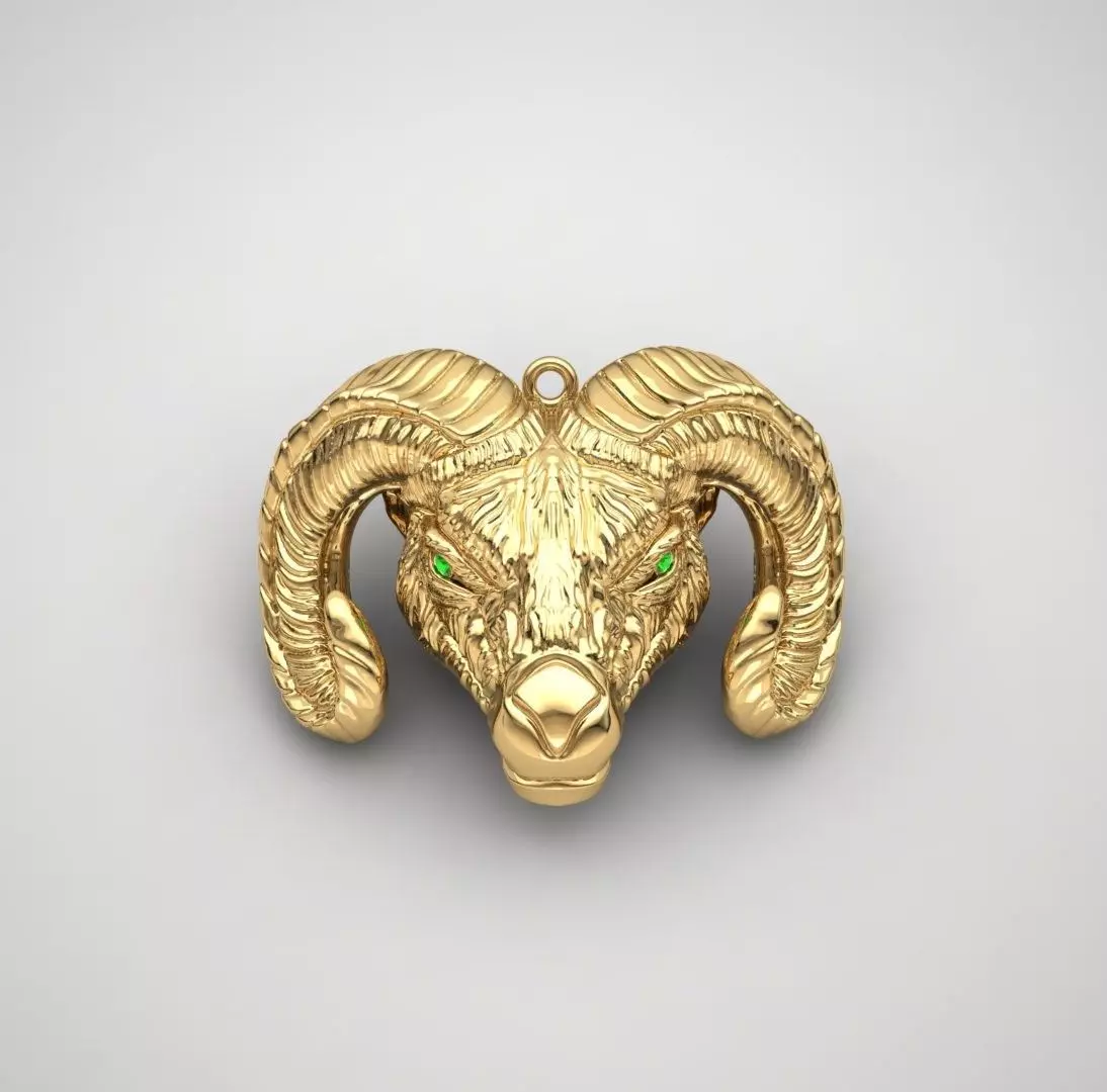 Goat head pendant 3D print model