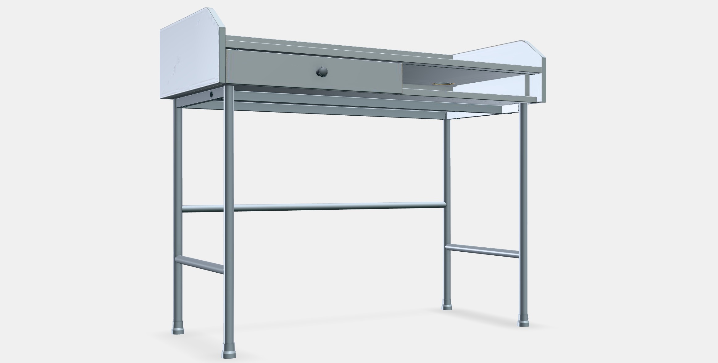 HAUGA desk 1 Low-poly 3D model_9