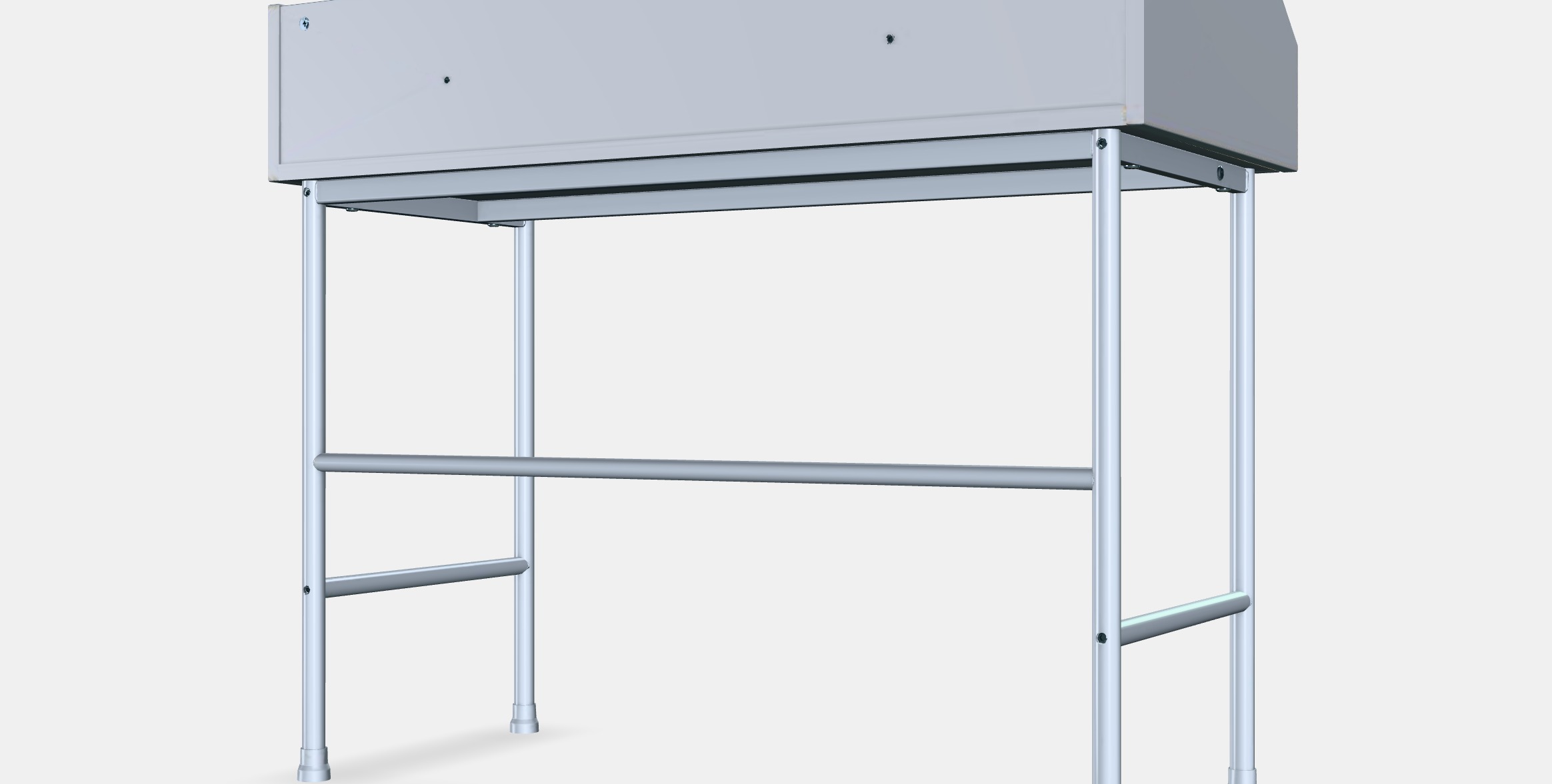 HAUGA desk 1 Low-poly 3D model_6