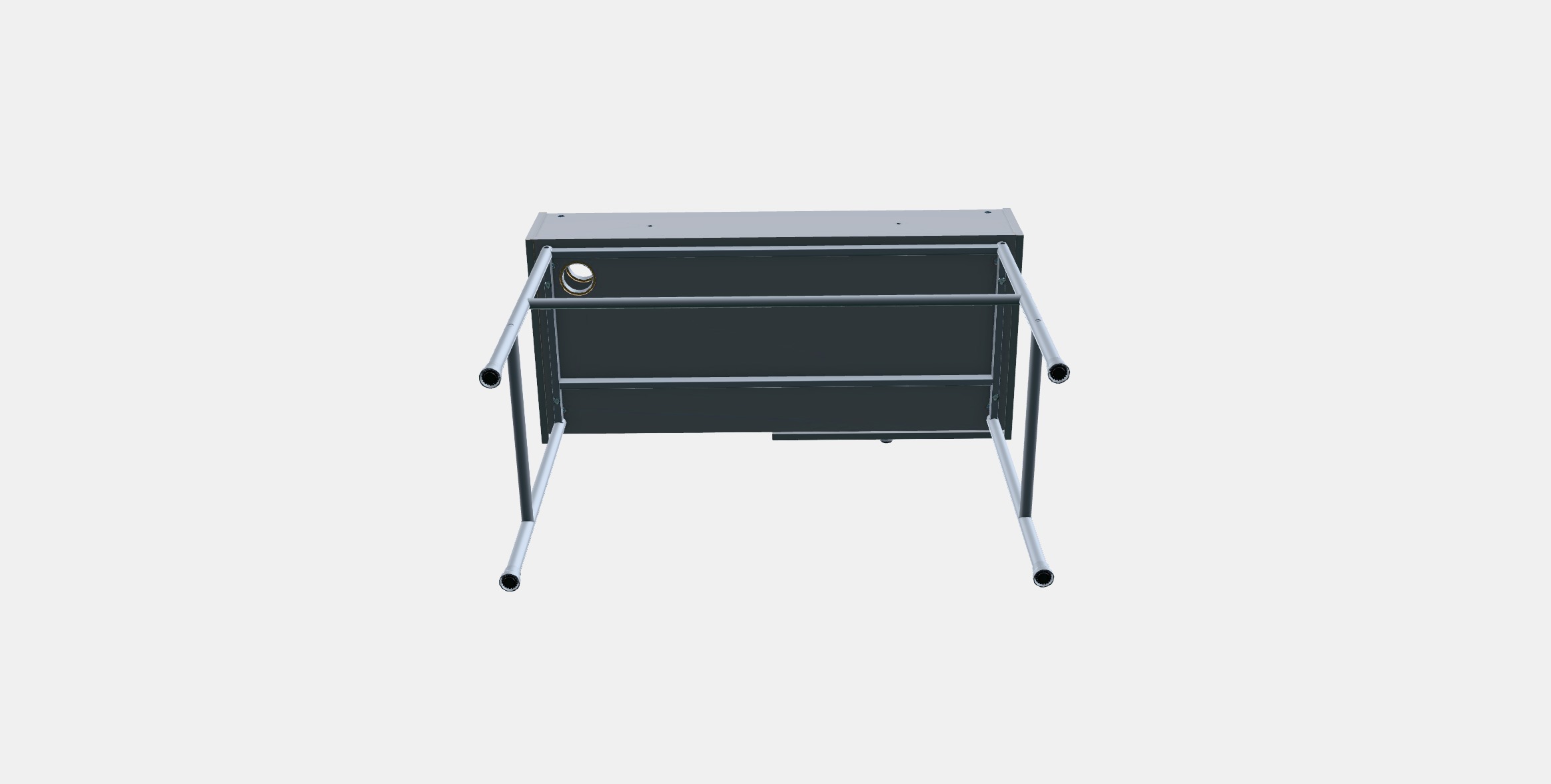 HAUGA desk 1 Low-poly 3D model_7