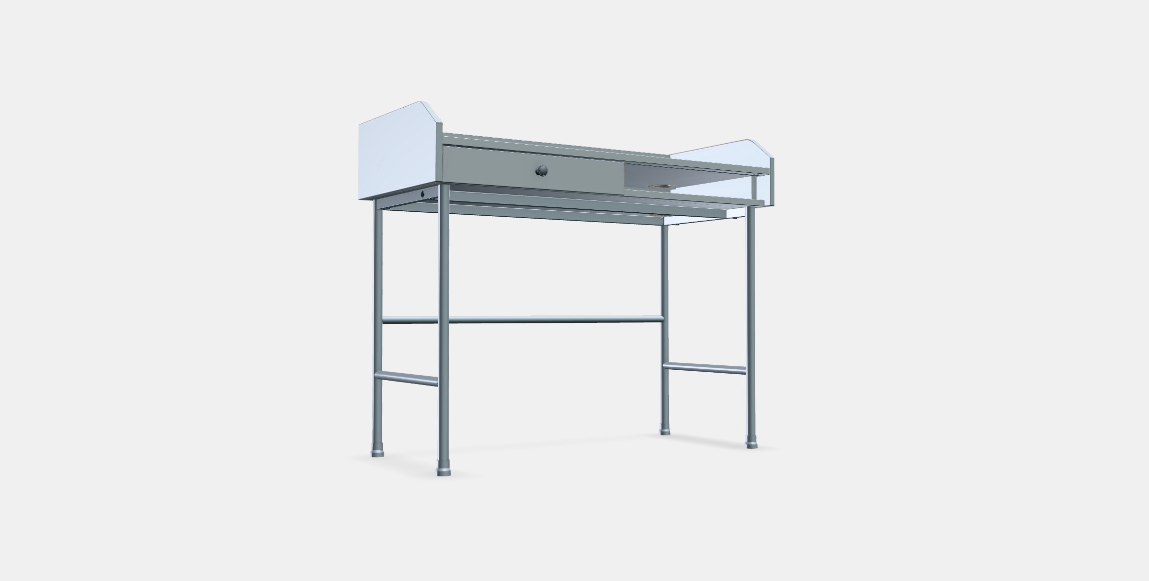 HAUGA desk 1 Low-poly 3D model_3
