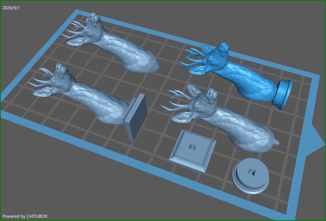 Roe deer bust 3D print model_1