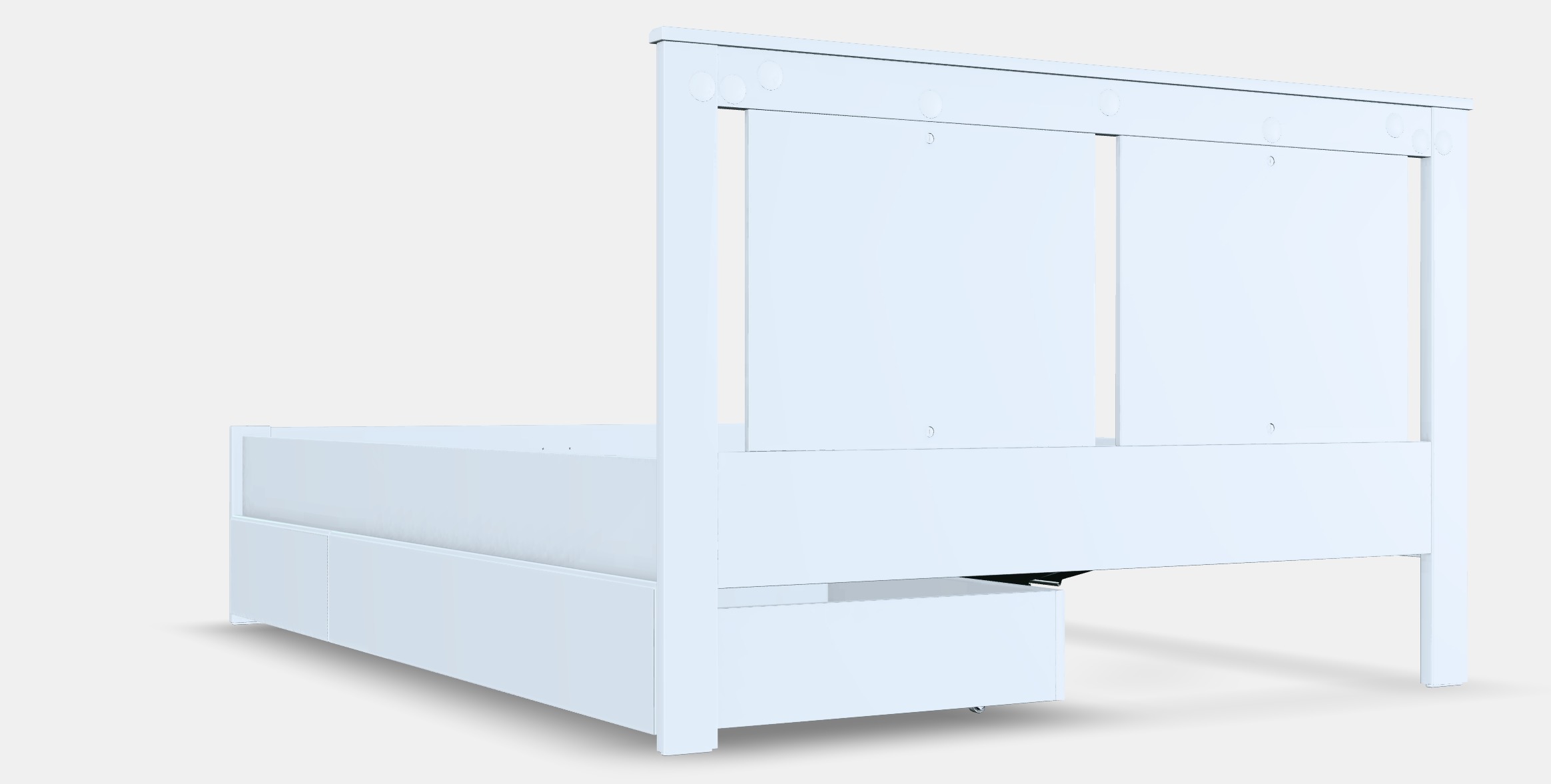 SONGESAND Bed frame with 2 storage boxes 1 Low-poly 3D model_3