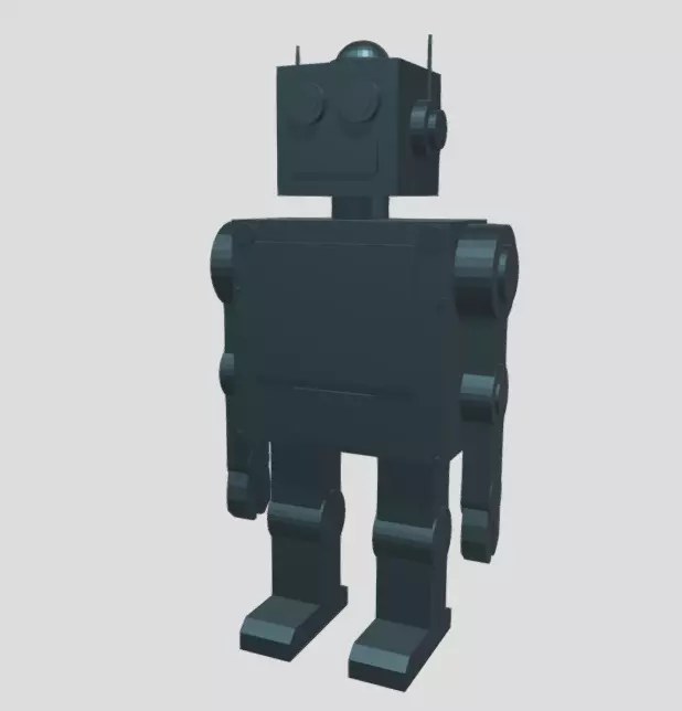 Fully Rigged Robot Low-poly 3D model_0