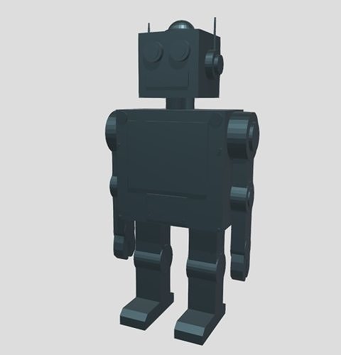 Fully Rigged Robot Low-poly 3D model