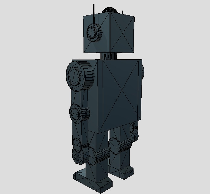 Fully Rigged Robot Low-poly 3D model_3