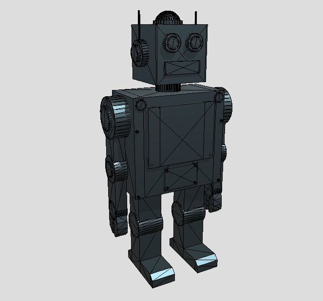 Fully Rigged Robot Low-poly 3D model_2