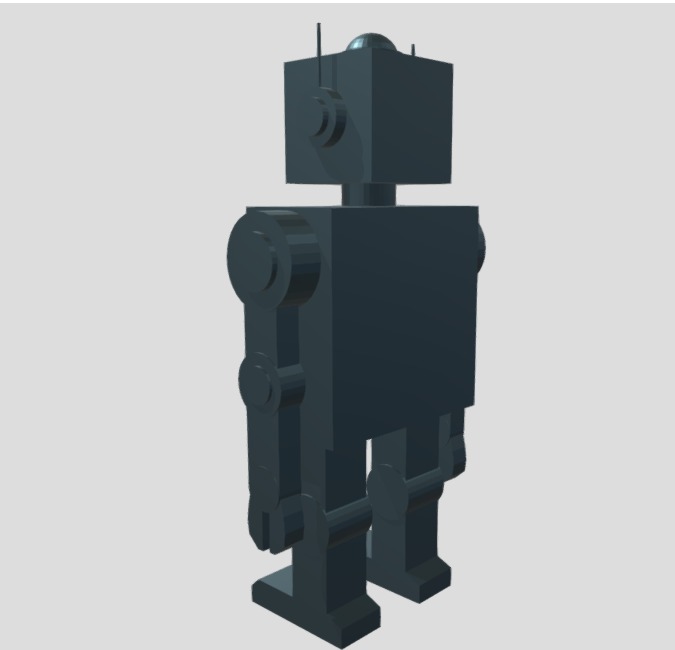 Fully Rigged Robot Low-poly 3D model_1