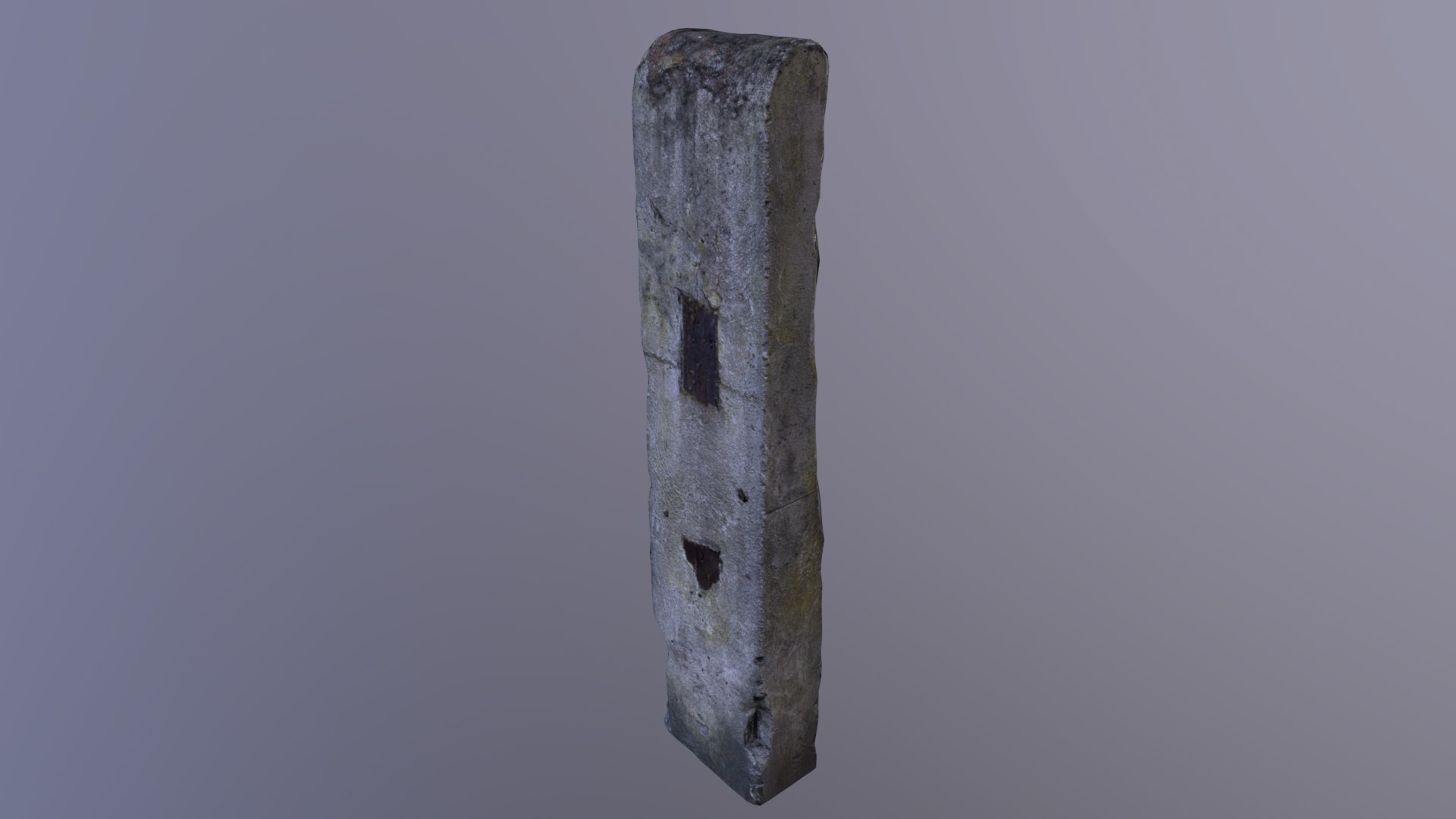Concrete Pillar Low-poly 3D model_4