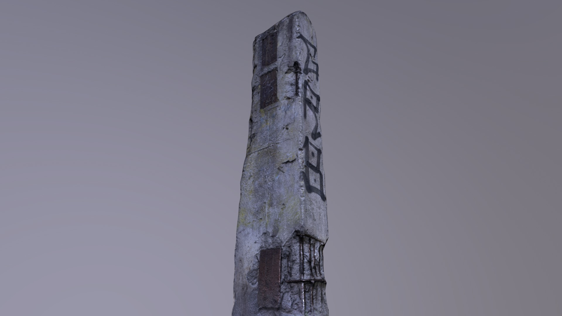 Concrete Pillar Low-poly 3D model_8
