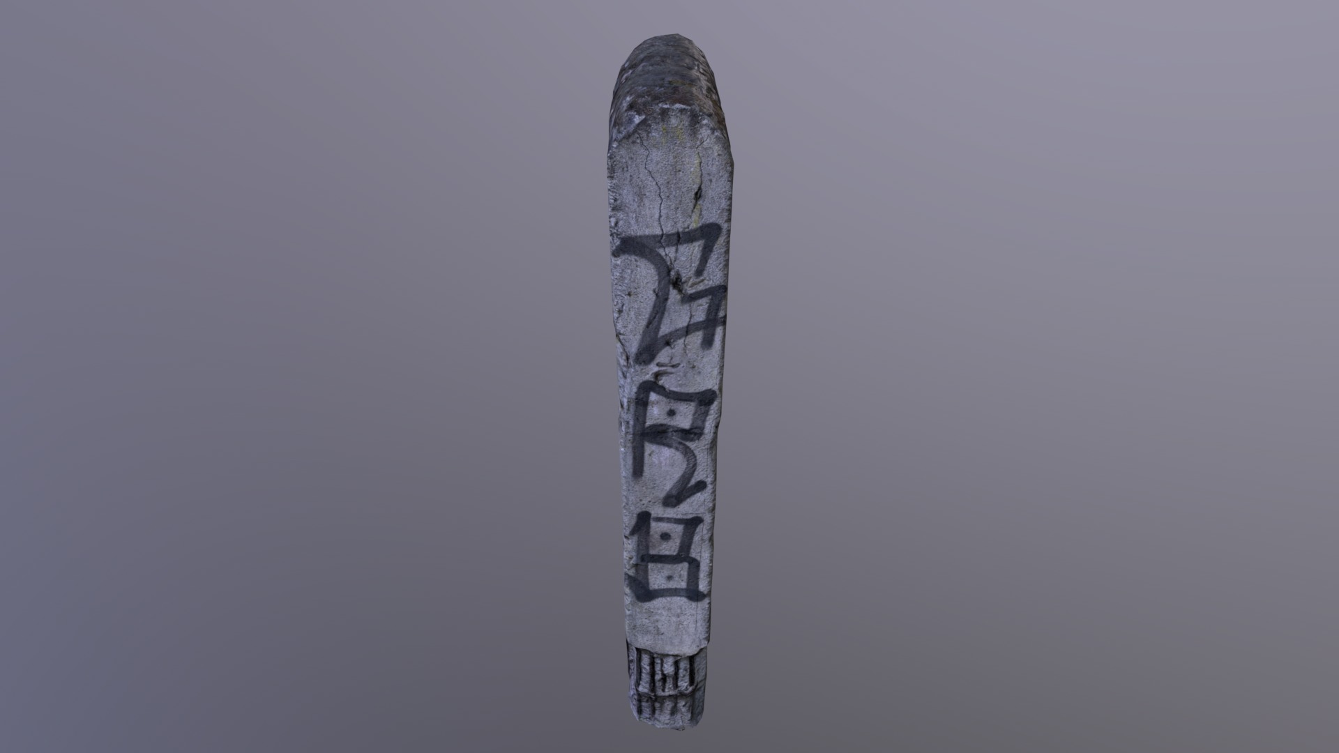 Concrete Pillar Low-poly 3D model_7