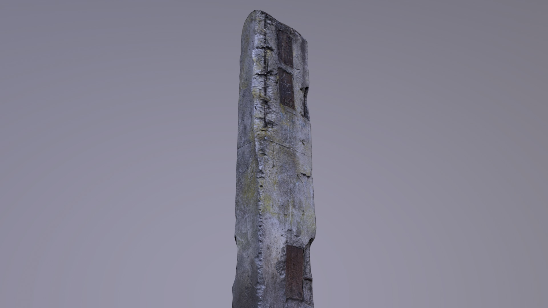 Concrete Pillar Low-poly 3D model_9