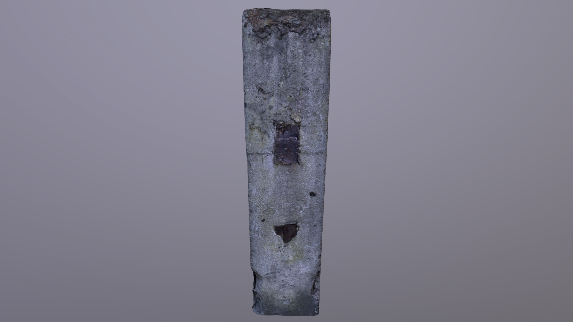 Concrete Pillar Low-poly 3D model_5