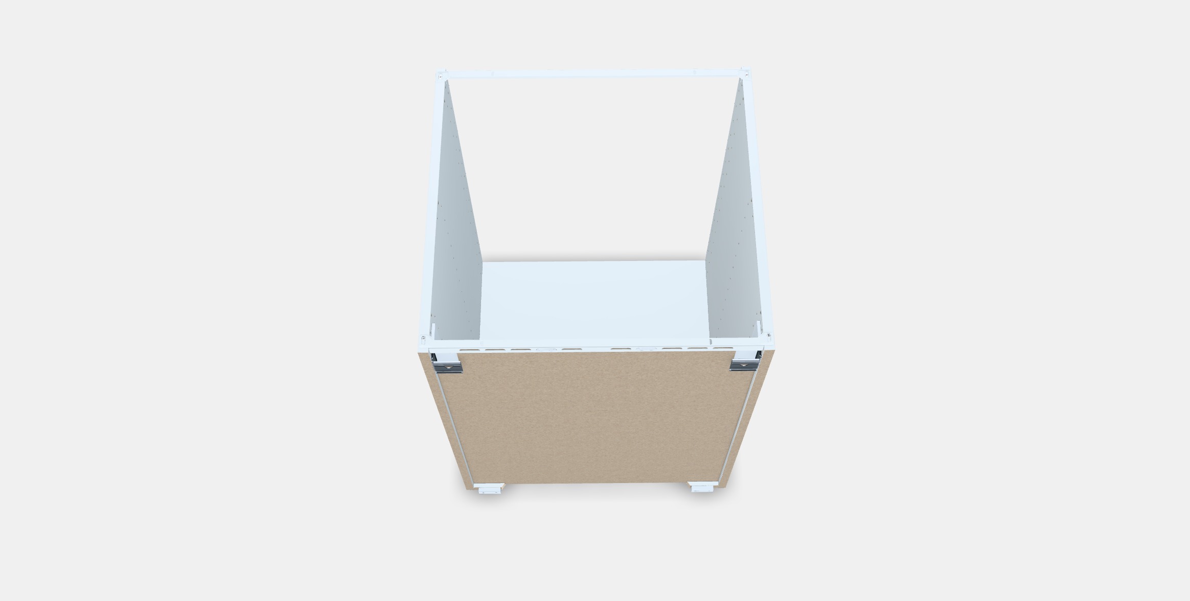 METOD Base cabinet for built-in oven-sink Low-poly 3D model_4