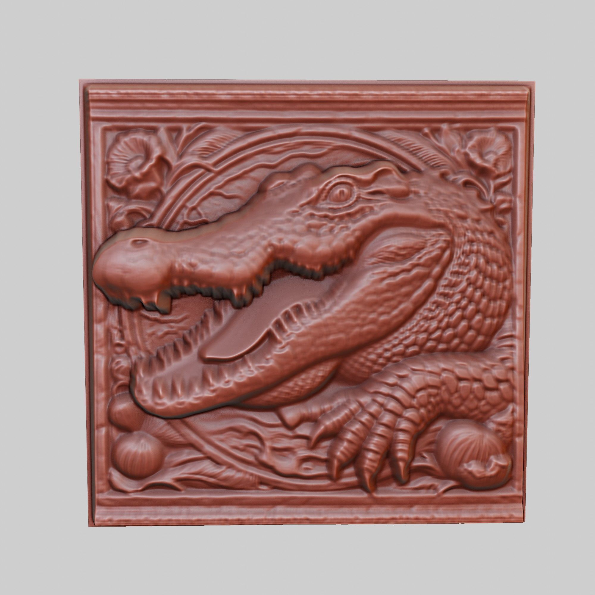 Crocodile Animal 3D print model_2