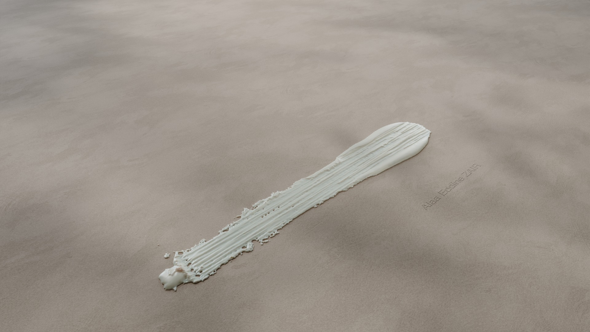 Paint And Cosmetic Cream Smears And Smudges  FBX 3D Models 3D model_1