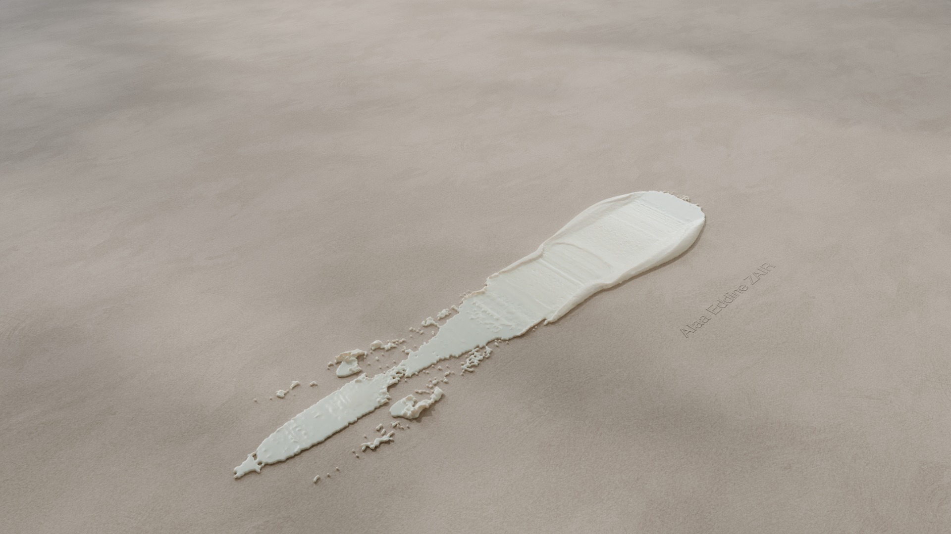 Paint And Cosmetic Cream Smears And Smudges  FBX 3D Models 3D model_2