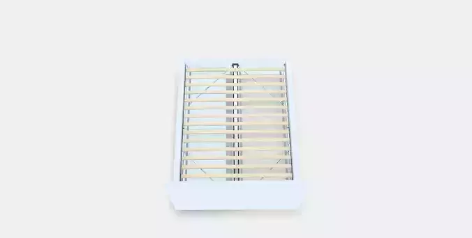 MALM Bed frame high w 2 storage boxes 6