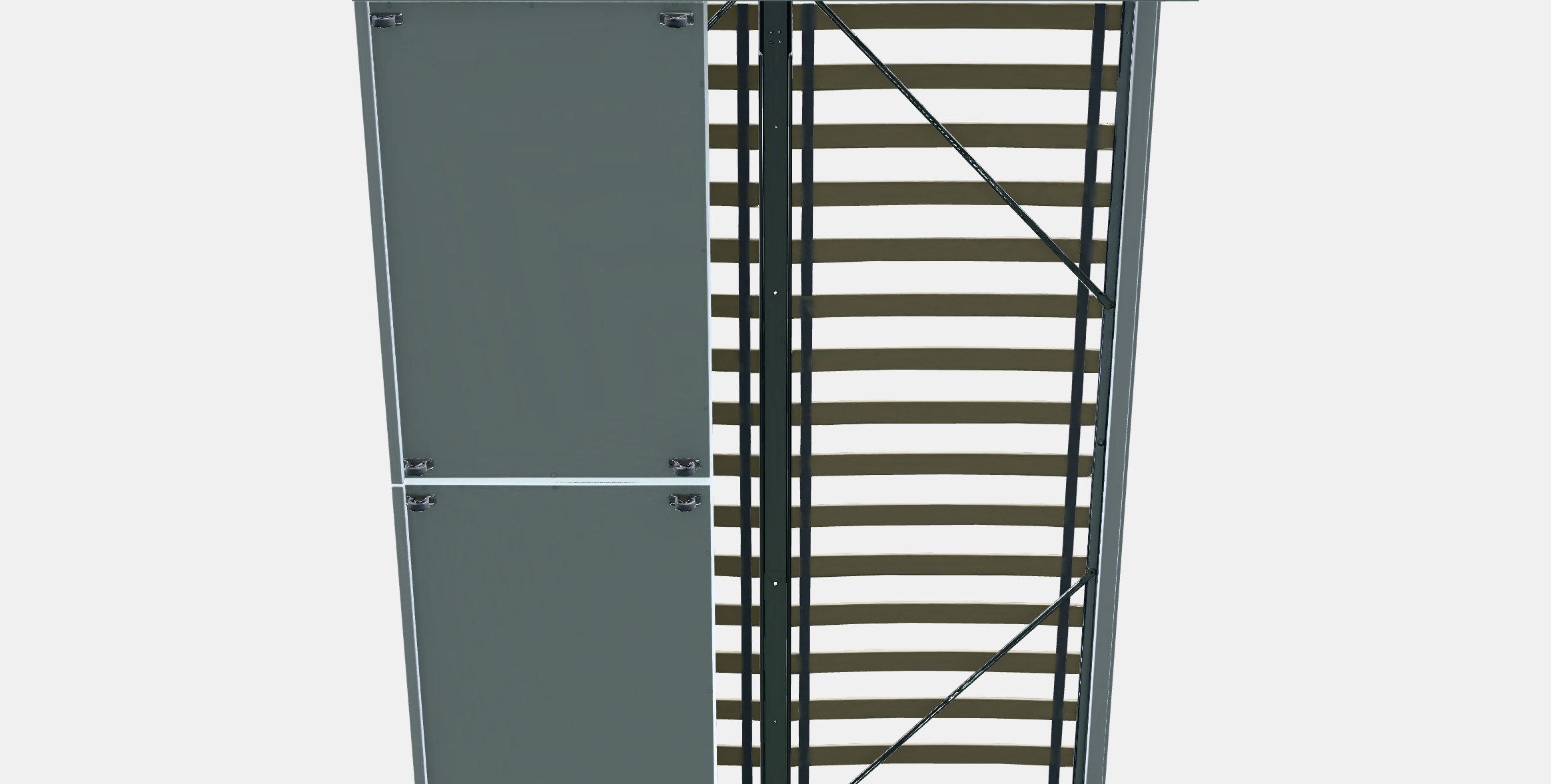 MALM Bed frame high w 2 storage boxes 6 Low-poly 3D model_8