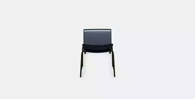 STIG Bar stool with backrest Low-poly 3D model