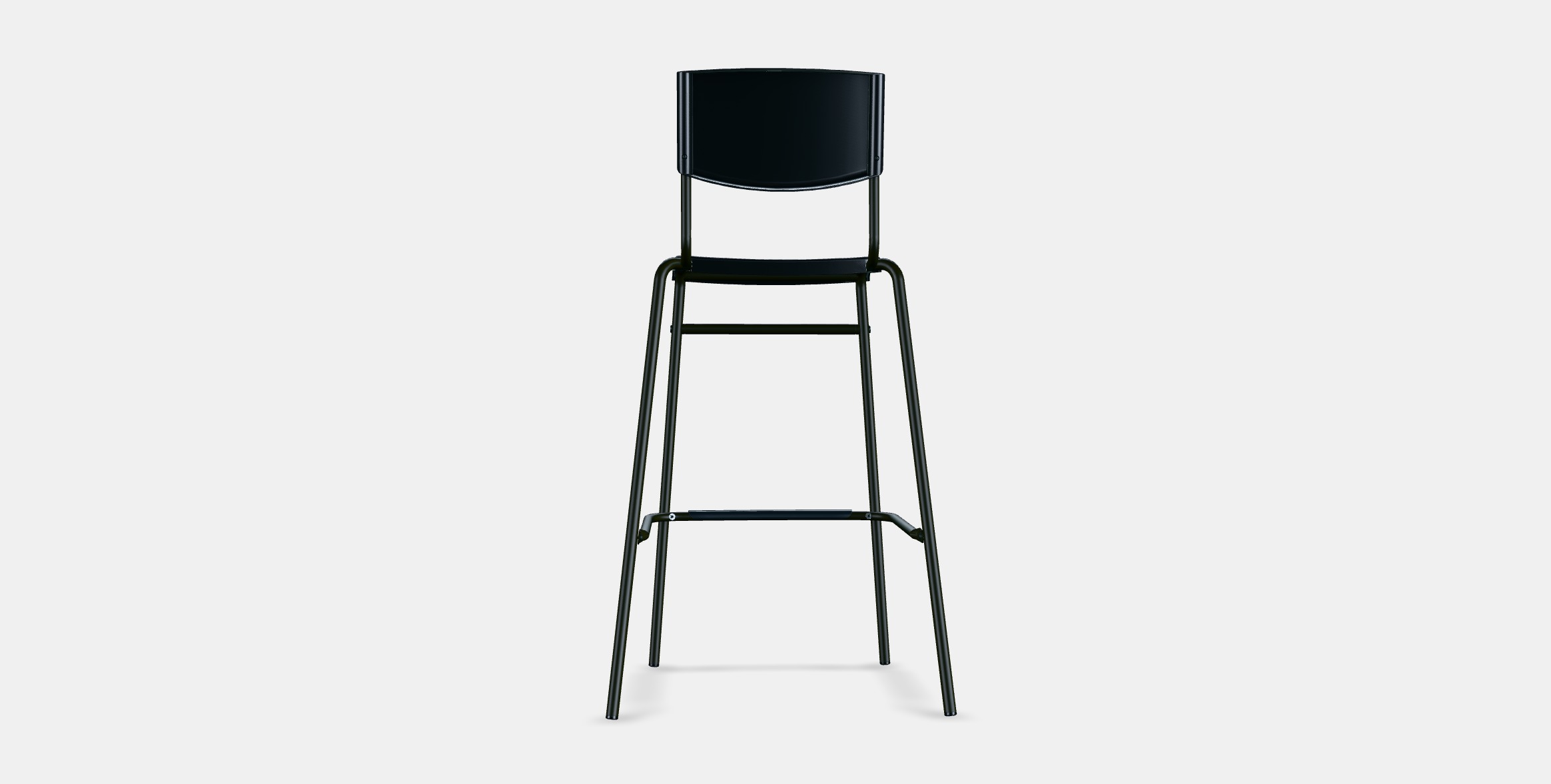 STIG Bar stool with backrest Low-poly 3D model_14