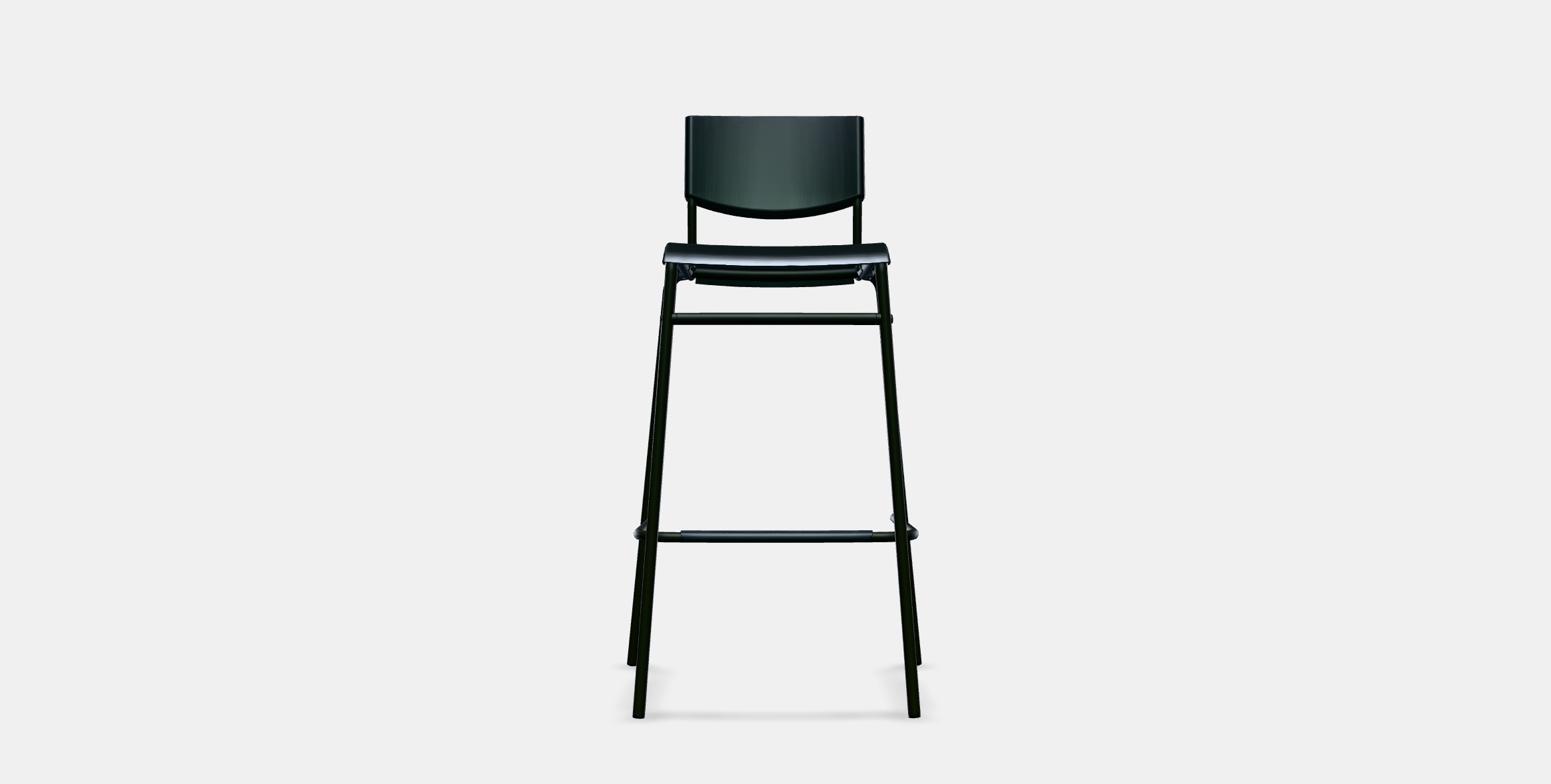 STIG Bar stool with backrest Low-poly 3D model_10