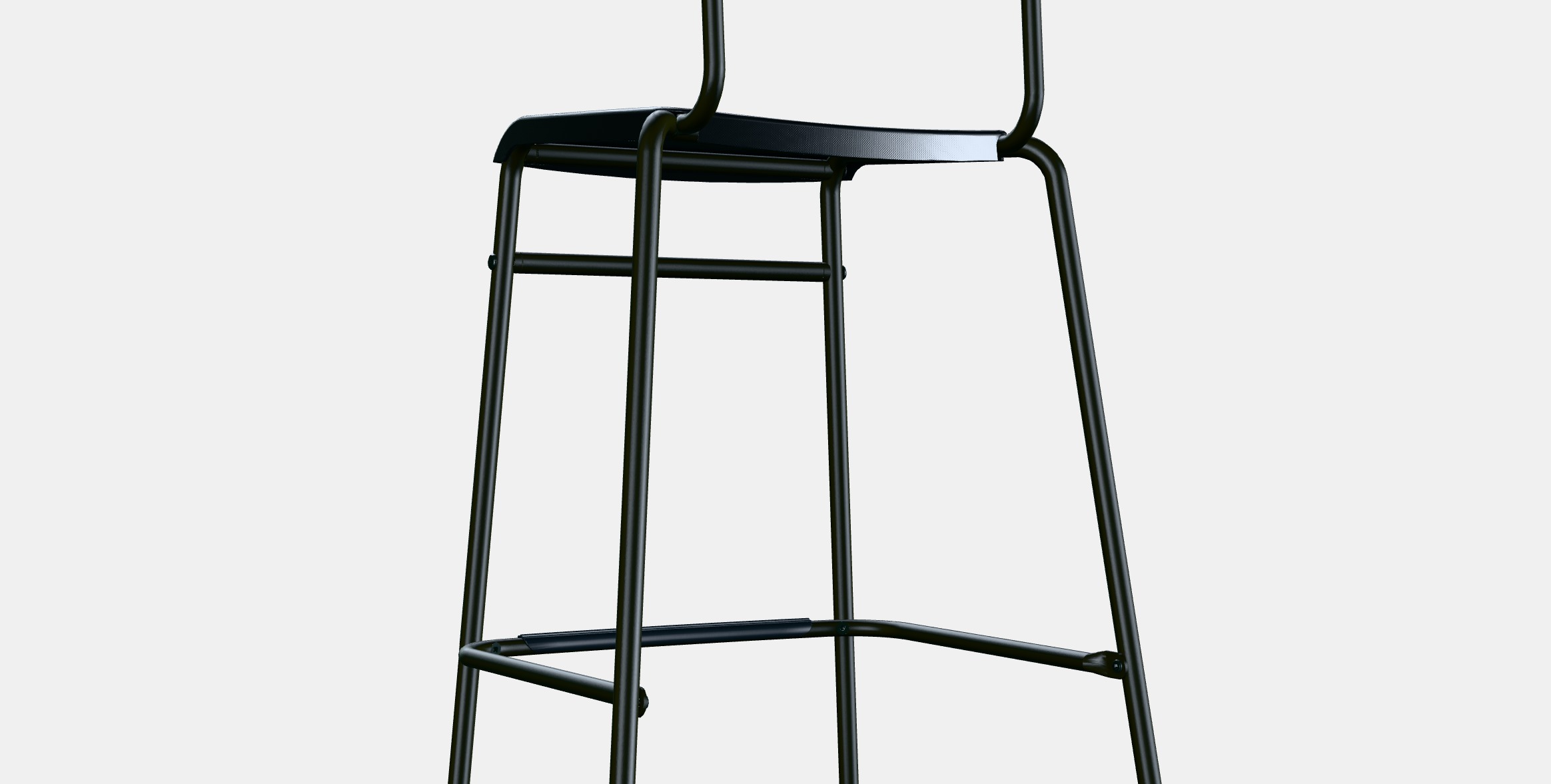 STIG Bar stool with backrest Low-poly 3D model_2