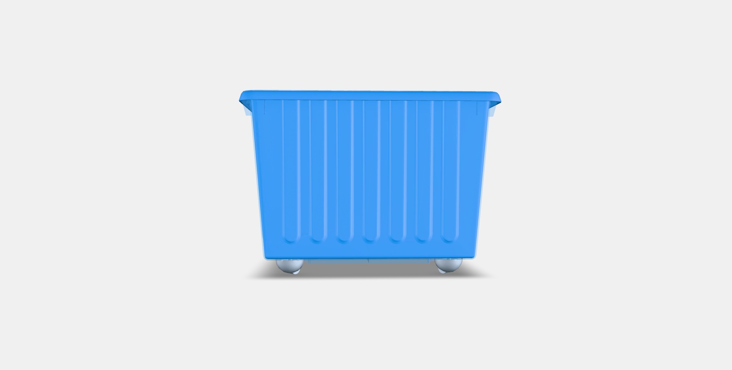 VESSLA Storage crate with castors Low-poly 3D model_14